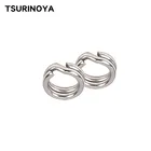 Рыболовное раздельное кольцо TSURINOYA, 40 шт., нержавеющая сталь, высокое качество, двойное круговое усилие фрикциона 16 кг 22 кг 28 кг, рыболовные аксессуары
