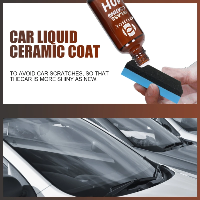 Керамическое покрытие против царапин гидрофобное для автомобильных стекол