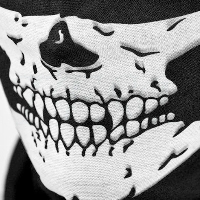 Мотоциклетная маска для шеи лица лыжная с черепом полумаска Хэллоуина