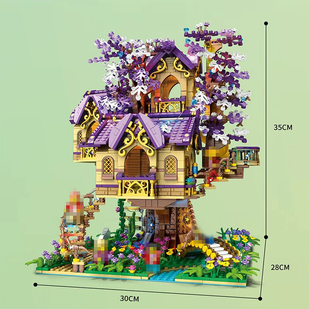 

Creator Expert Sakura Dreamlike Tree Houses 2242 Pcs 86011 Moc Moduler Building Blocks Bricks Street View Model Toys Gifts