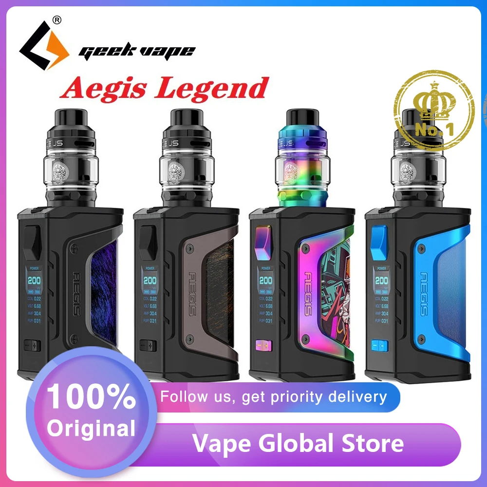 Набор для вейпа GeekVape Aegis Legend 200 Вт с баком Zeus Sub Ohm 5 мл | Электроника