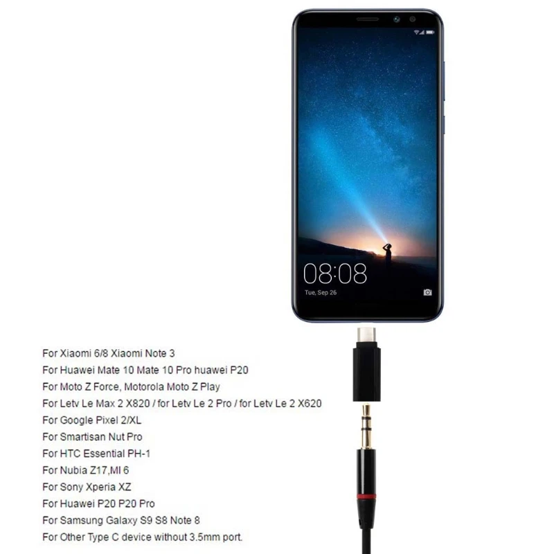 Адаптер для наушников с разъемом USB 3 1 типа C на 5 мм xiaomi 6 8 P20 Mate 10 | Компьютеры и офис