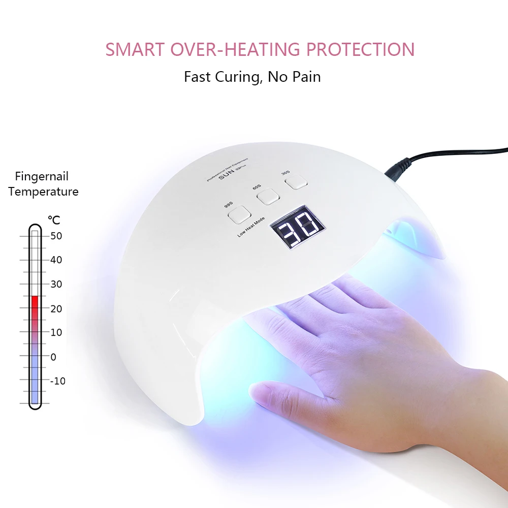 SUN X9 Plus 40W UV LED Lamp Nail Dryer Sunlight Manicure Gel Polish Curing Machine LCD Display Salon Tool Nails | Красота и здоровье