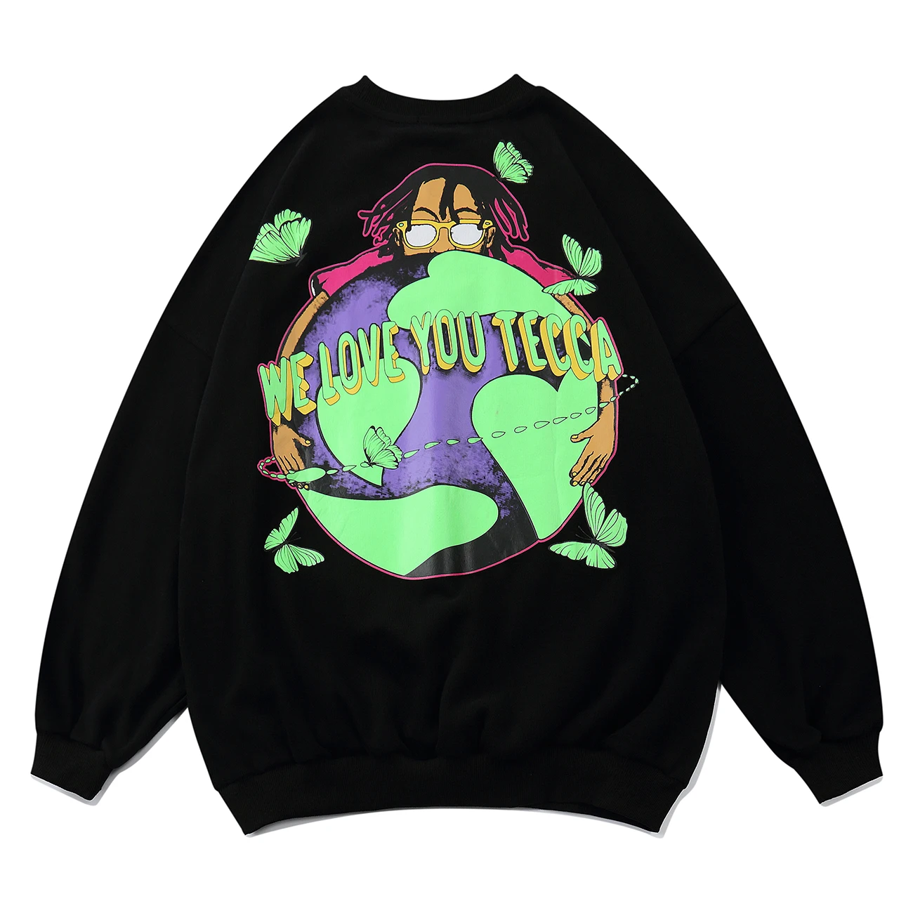 

2020FW Hip Hop Streetwear Hoodie Sweatshirt Mens Earth Butterfly Print Harajuku Hoodie Winter Long Sleeve Pullover Tops Cotton