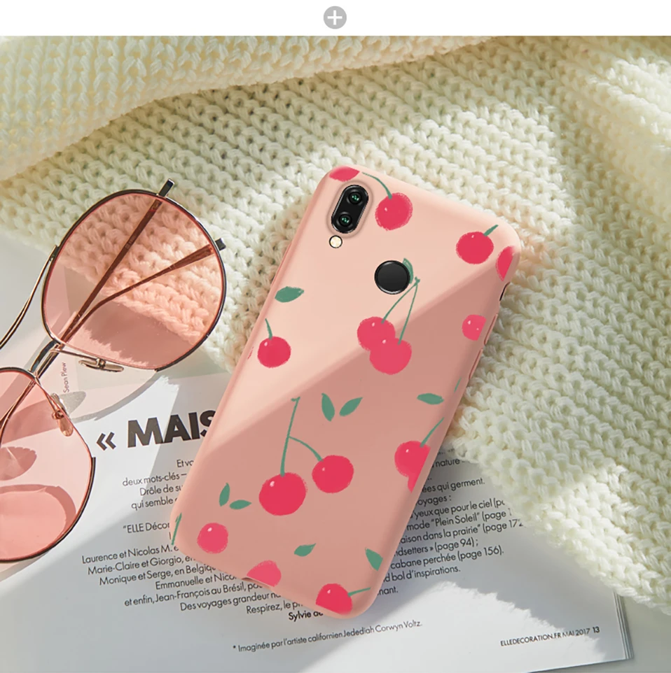 Силиконовый чехол ASINA с милыми цветами для huawei P20 P30 Lite Pro, прозрачный чехол с фруктами для huawei Honor 8X10 mate 20 Pro Fundas