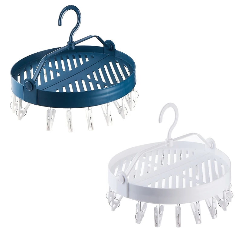 

2021 Newest Hangers Wardrobe Storage Drying Rack Hanging Clip Folding Drying Rack Household Multi-clip Hanger Underwear