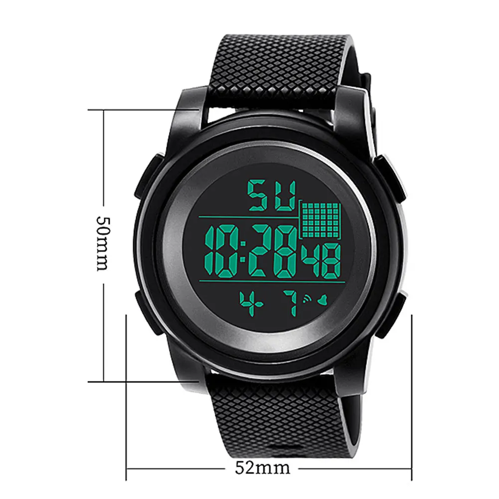 

KAK Fashion Sports Round Waterproof Luminous Date Stopwatch Digital Wrist Watch