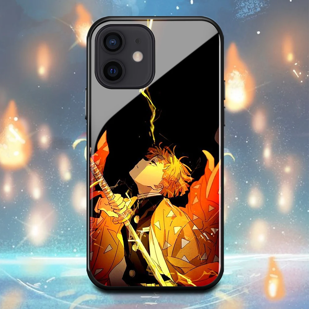 Чехол для телефона Demon Slayer Agatsuma Zenitsu Iphone 13 12Mini 12 11Pro X XR XS Max 6 6s 7 8 Plus чехол из