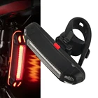 Велосипед аксессуары USB Перезаряжаемые спереди и сзади светильник велосипеда COB Предупреждение светильник монохромный двойной Цвет хвост светильник s