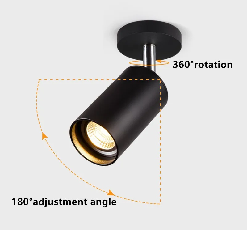 Lámpara de punto para techo, foco LED COB regulable, 6W, 10W, CA 110V-220V, GU10 dorado, 7W, para iluminación interior