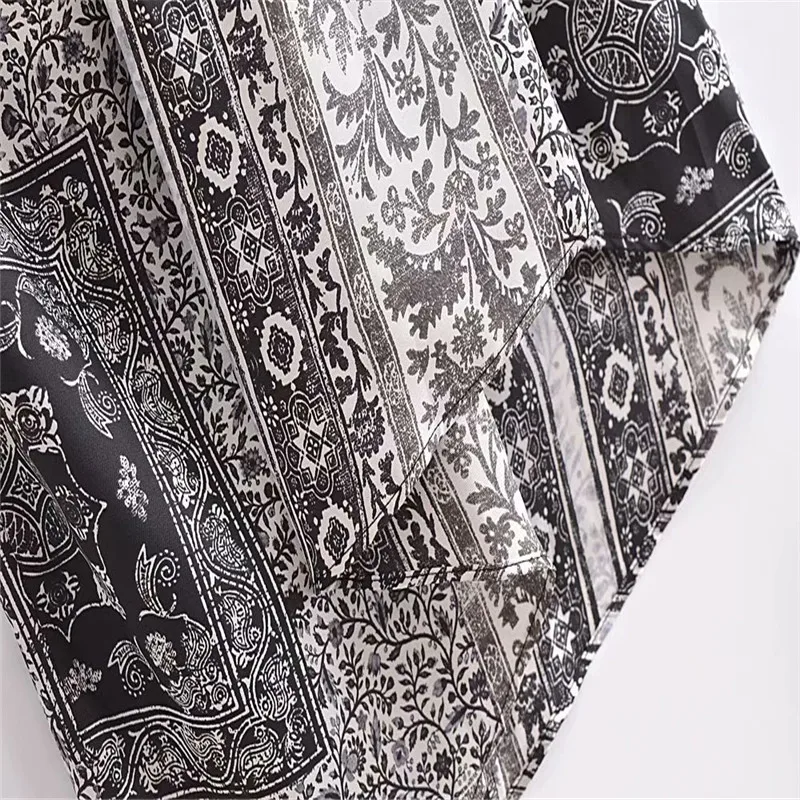 

ZA 2021 Black Print Strappy Long Dress Women Sleeveless Cross V Neck Backless Party Dresses Woman Chic Slit Ruching Summer Dress