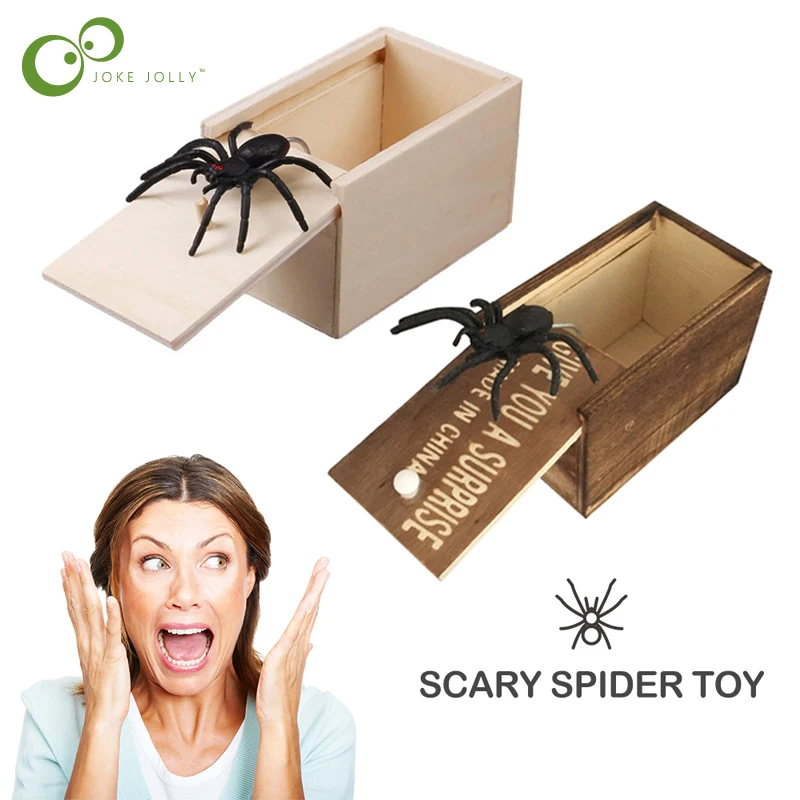 Смешная коробка для отпугивания 1 шт. шуточная с пауком скрытый чехол отличное