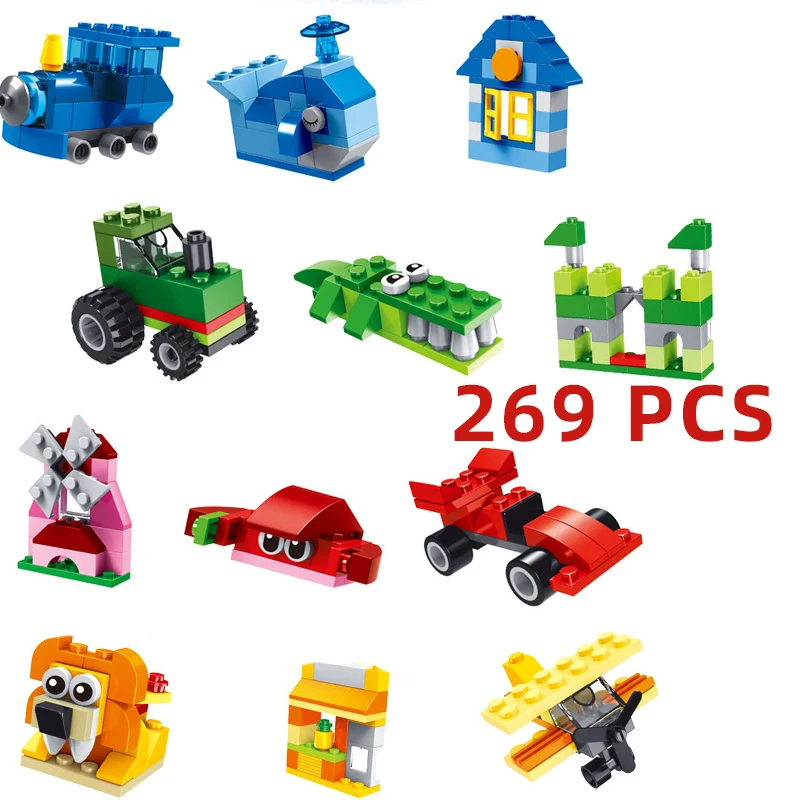 Классические креативные строительные блоки из 1000 + деталей наборы строительных