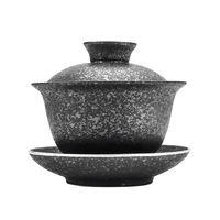 ceramic silver covered bowl 999 pure silver covered bowl rough pottery kung fu tea set hand gilded silver sancai tea bowl tea cu