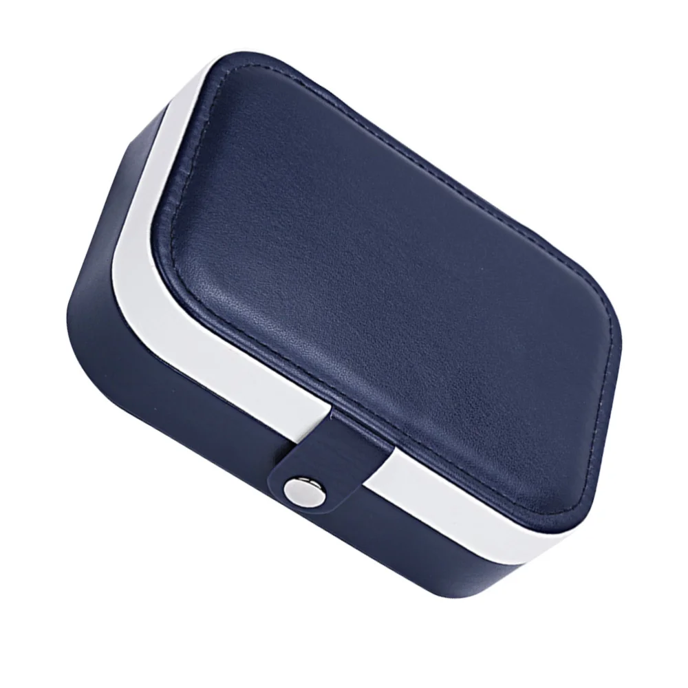 

1pc Double-layer Jewelry Bag Multi-function Earing Necklace Ring Box Sundries Organizing Holder for Girls