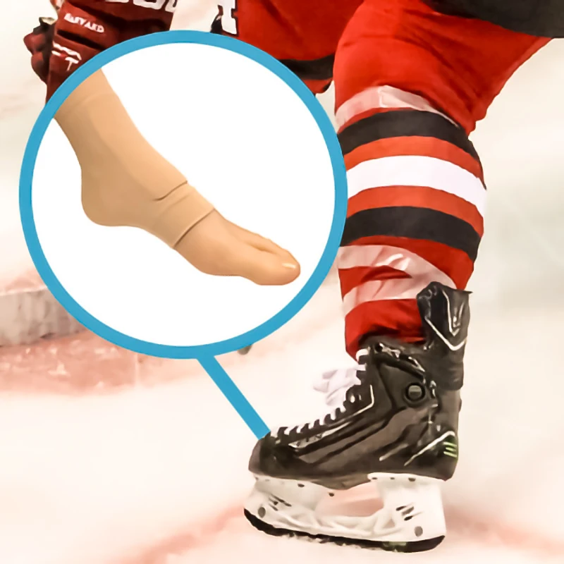 2Pcs Padded Skate Socks Elastic Gel Bandage Sleeve Protect Front of Foot and Shin For Hockey Skating Horse Riding and Tall Boots