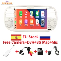 7hd touch screen quad core android 10 car dvd player for fiat 500 radio gps dsp wifi 3g bluetooth steering wheel control stereo