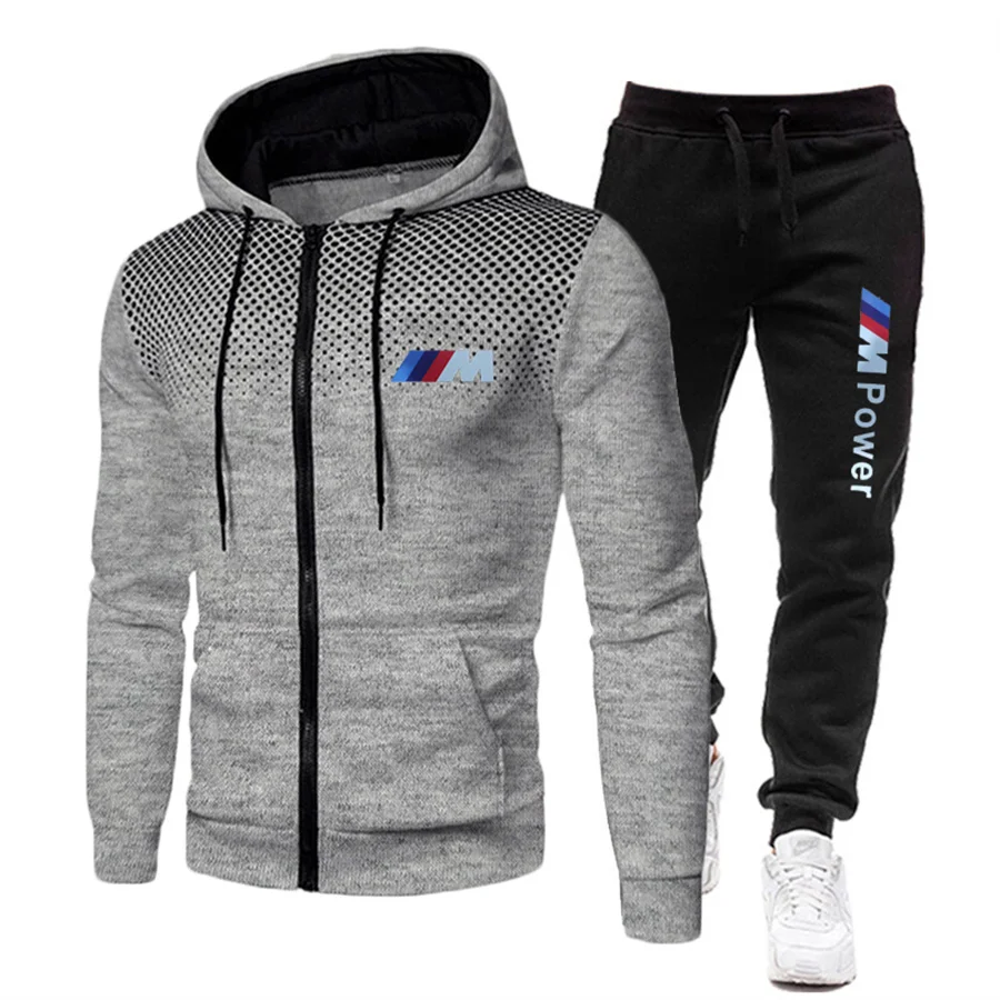 

Autumn And Winter Long-Sleeved Trousers Two-Piece Set Fashion Trend Leisure Hat Men'S Tracksuit