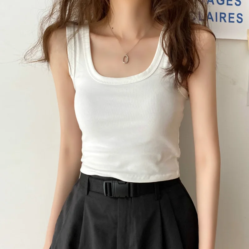 Женский спортивный жилет на бретелях белая рубашка без рукавов Новинка лета 2021 |