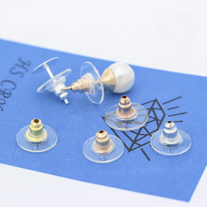 100 шт. kc Золотые/никелевые металлические Биг-дисковые Заглушки для ушей