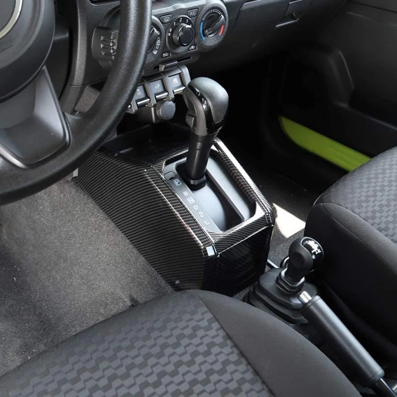 

for Suzuki Jimny 2019 2020 Car Carbon Fiber Central Control Gear Shift Box Panel Side Decorative Cover Trim Accessories