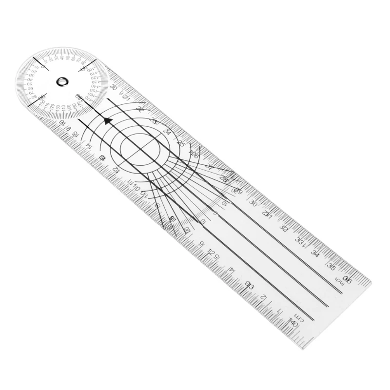 Userful Multi-Ruler 360 Degree Goniometer Angle Spinal Ruler CM/INCH X4YD |
