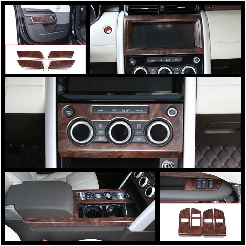 

Luxury ABS Rose Wood Chrome For Land Rover Discovery 5 17-18 Car All Kinds of Interior Cover Trim Frame Decoration Car Styling