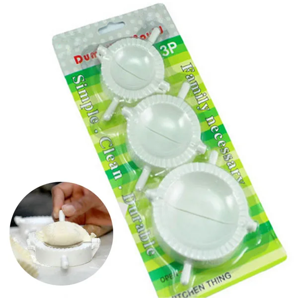 

1/3Pcs Plastic Dumpling Molds Chinese Food Jiaozi Maker Dough Press Dumpling Pie Ravioli Hand Mould Kitchen Creative DIY Tools