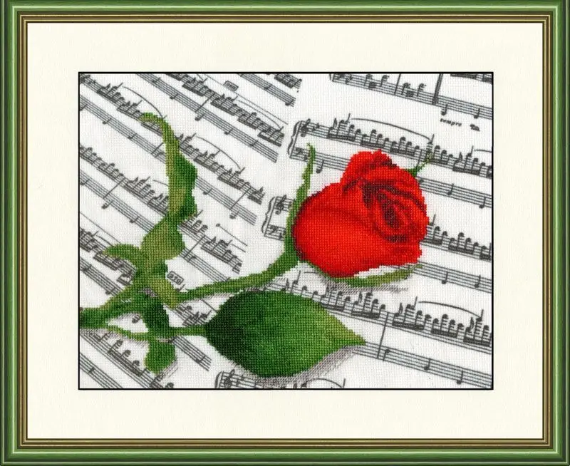 Вышивка крестиком Золотое руно Мелодия души 19.3х25 см.| |