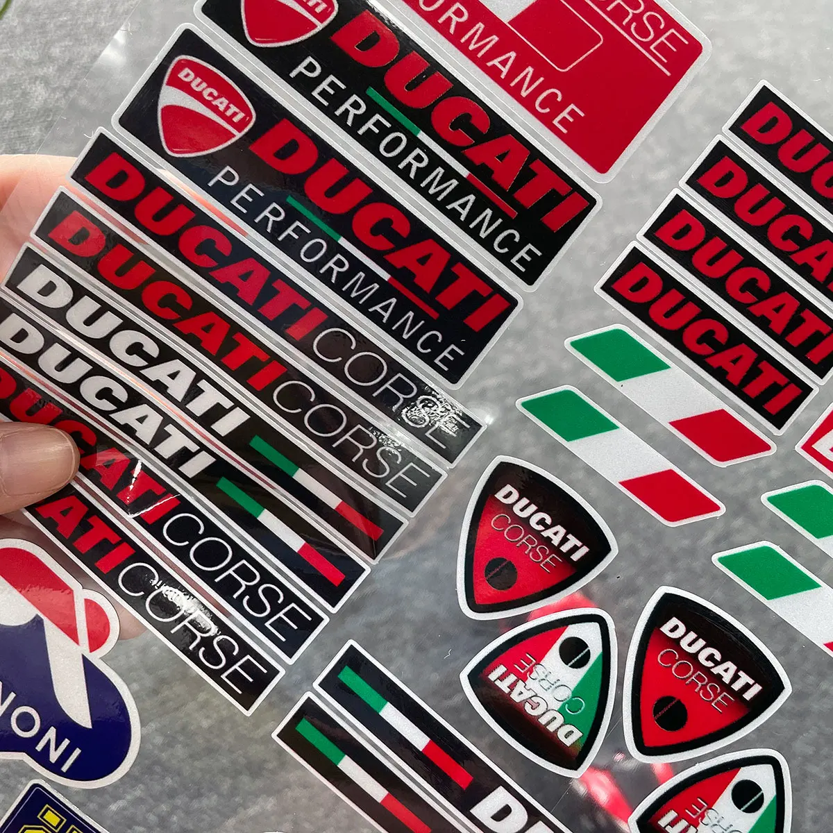 Светоотражающие наклейки на шлем Мотокросс с итальянским флагом для Ducati Logo 18 см x