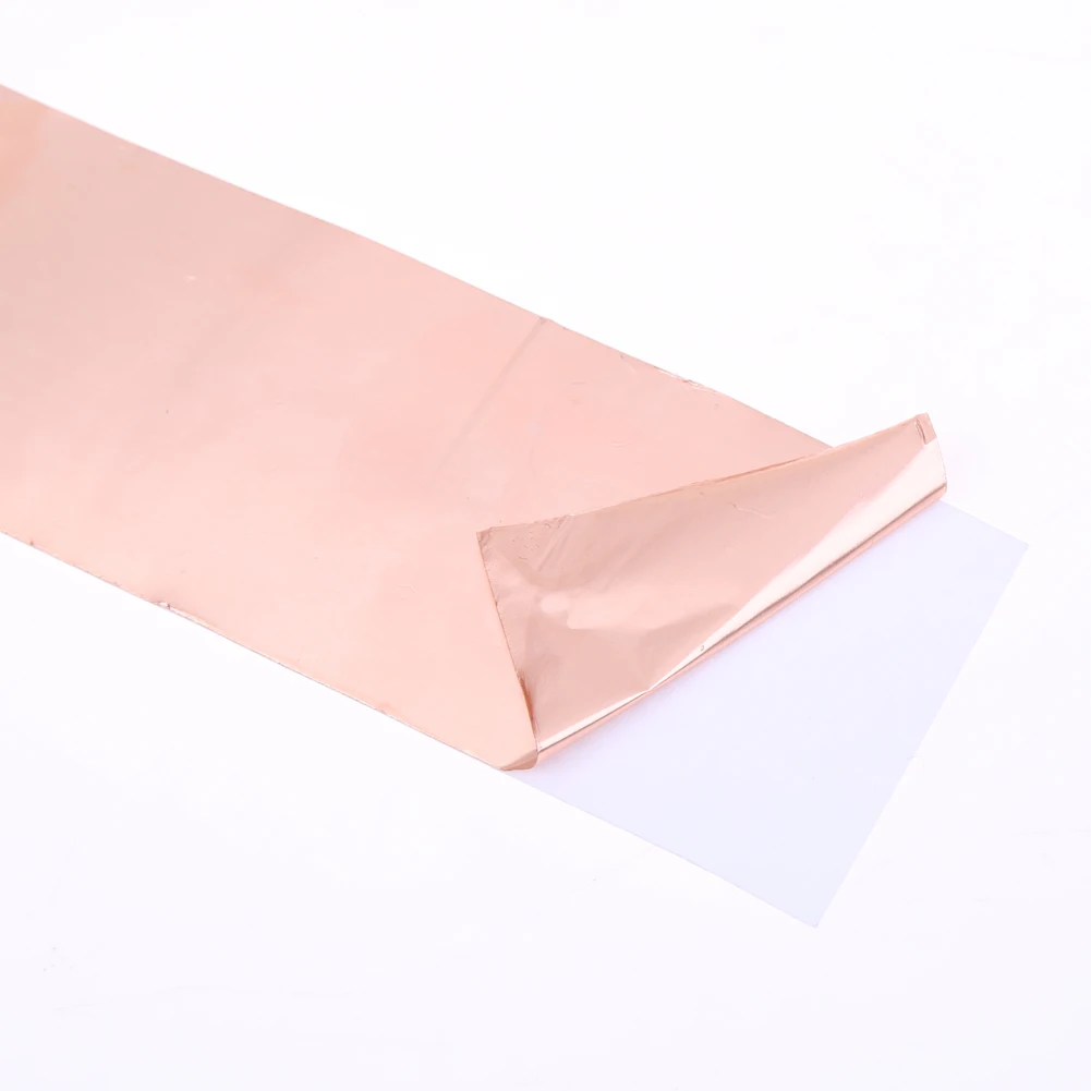 50mm x 2m doppel leitfähige klebstoff emi abschirmung kupfer folie band für emi abschirmung gitarre slug schnecke barriere free global shipp