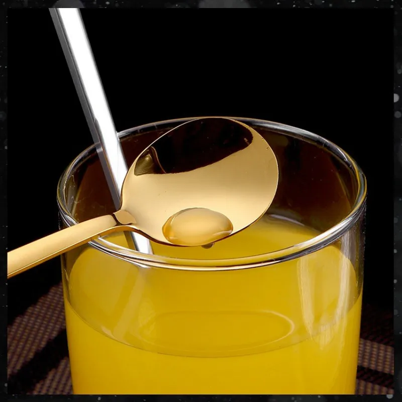 Кофейная ложка из нержавеющей стали длинная десерт мороженое ложки розовое