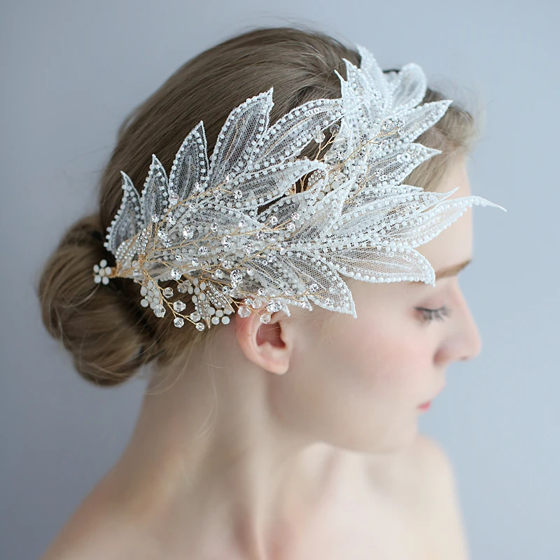 HIMSTORY винтажные боковые шпильки ручной работы Романтические свадебные вечерние