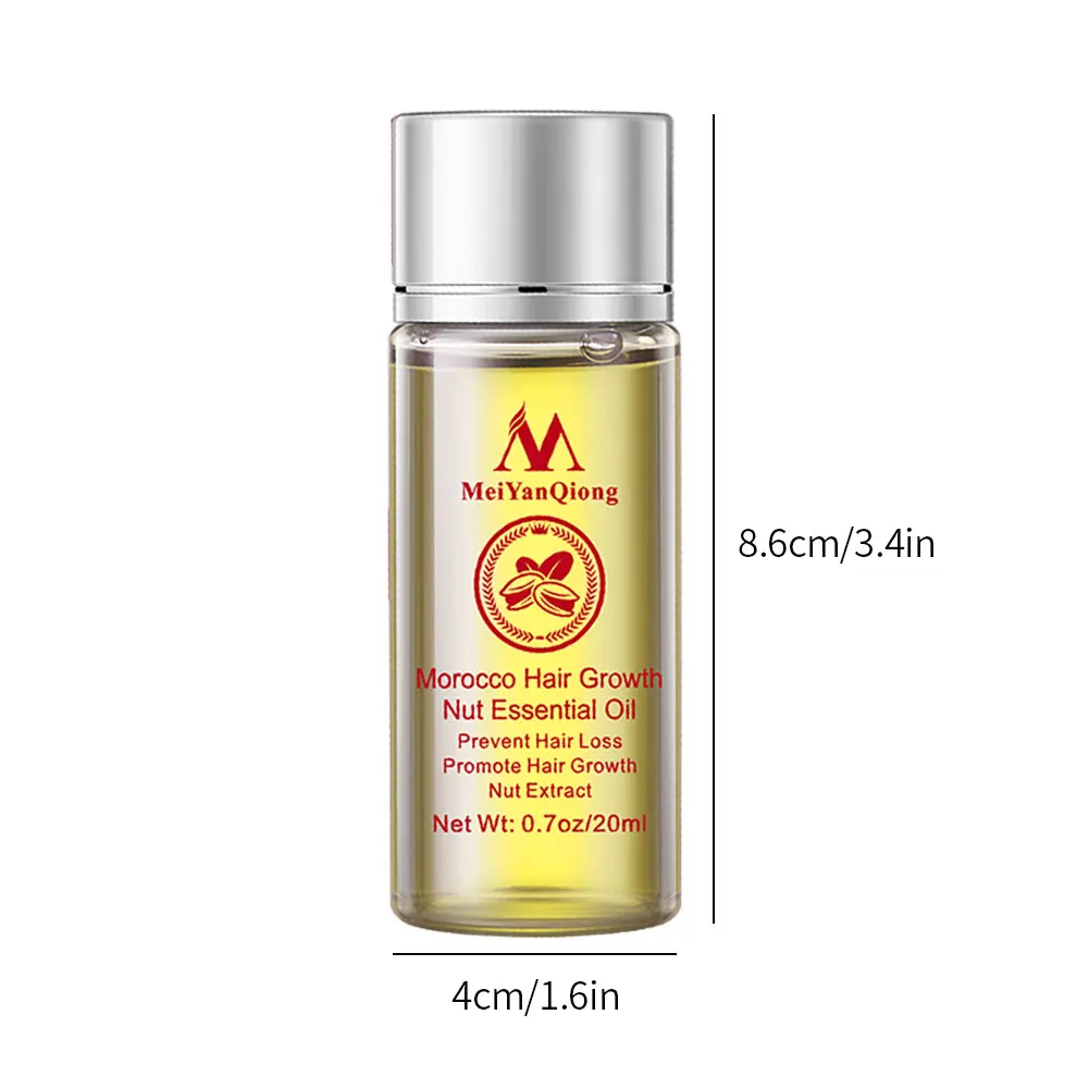 

Fast Powerful Hair Growth Essence Hair Treatment Nut Extract Essential Oil Anti Hair Loss Serum for Dry Damaged Hair 20ML