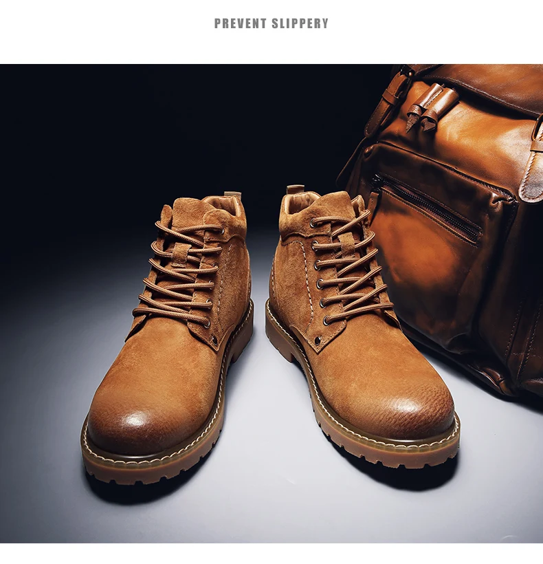 Winter Ankle Boots mens Genuine Leather Snow Boots Big Size 38-50 Outdoor Warm Winter Shoes for Men Anti-cold Boots Walker Peak