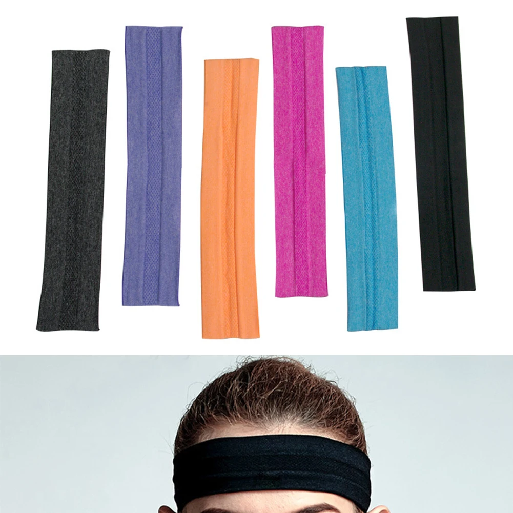 Модные мягкие спортивные полосы для бега, однотонные фитнес-тренировки, силиконовые эластичные дышащие Нескользящие спортивная повязка для головы, йоги, велоспорта