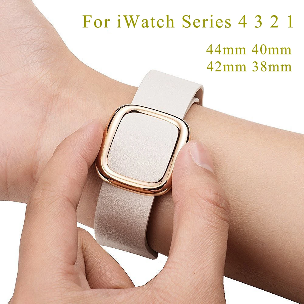 Кожаный ремешок современный стиль для наручных часов Apple watch 5 4 полосным 44 40 мм