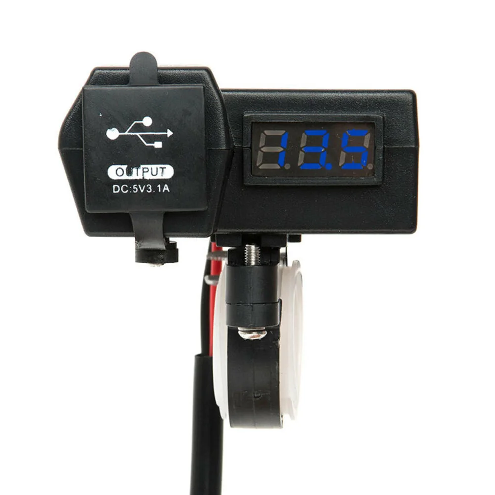 

Waterproof Motorcycle charger Voltmeter Phone Plastic ATV Scooters Portable