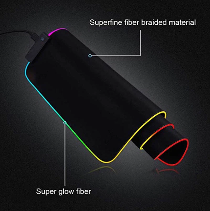 Светодиодная подсветка игровая мышь Mause Pad Gamer RGB негабаритная светящаяся клавиатура для DOTA коврик для мыши Rainbow Six Siege World Of Warcraft
