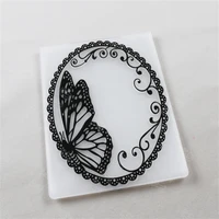 butterfly lace wreath pattern background 3d embossing folders diy crafts paper diary greeting card scrapbooking decoration mold