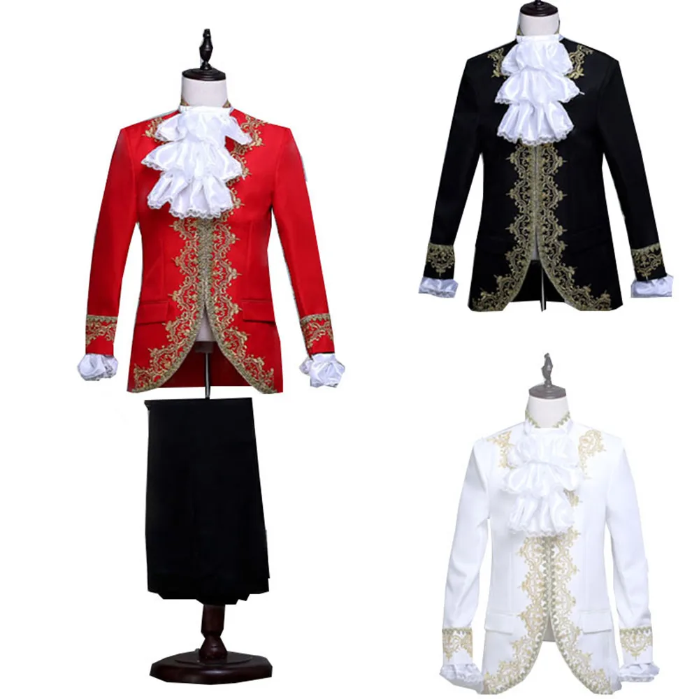 Костюм для косплея на Хэллоуин Свадебный костюм короля принца взрослых Мужская