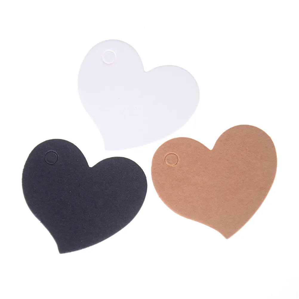 

4.5x4cm 100Pcs/pack Heart Shape Blank Kraft Paper Card Gift Tag Label DIY Party Wedding Crafts