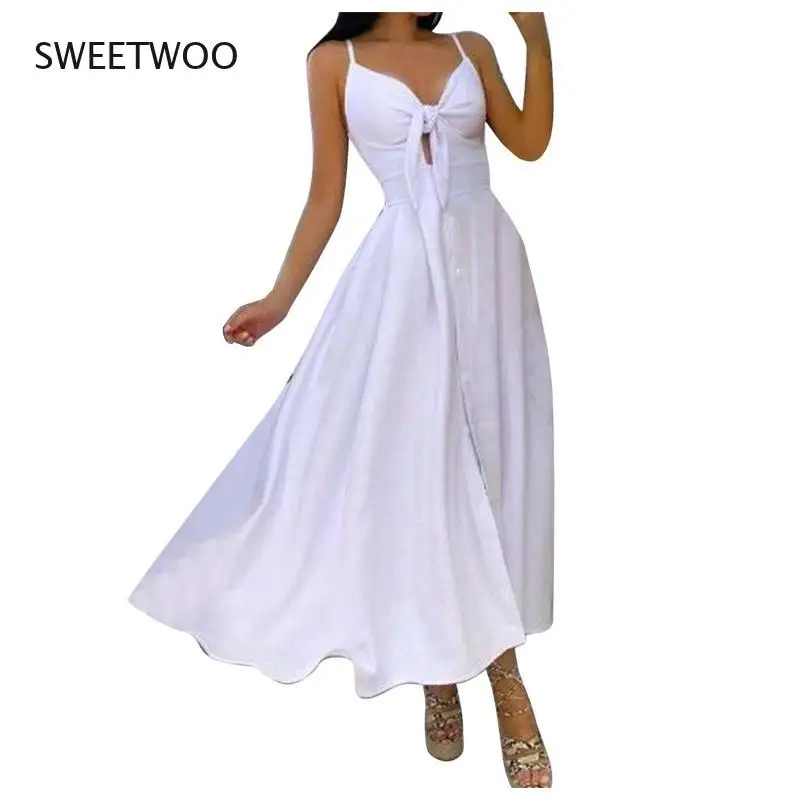 

Summer Women's Sexy Dress Solid Color V-Neck Dress Print Strapless Party Vacation Office Ladies Casual Dress