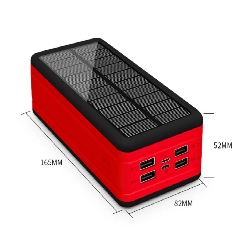 new solar power bank 99000mah large capacity portable charger led 4usb outdoor travel external battery for iphone samsung xiaomi free global shipping