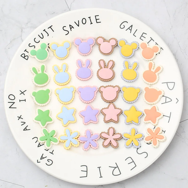 10 шт. Милые ромашки кролик медведь звезда с плоской задней частью резиновый