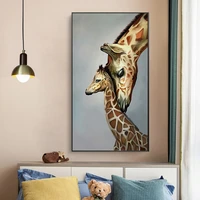abstract cartoon deer canvas painting on the wall art cute animals picture cuadros for living room aisle nordic posters print
