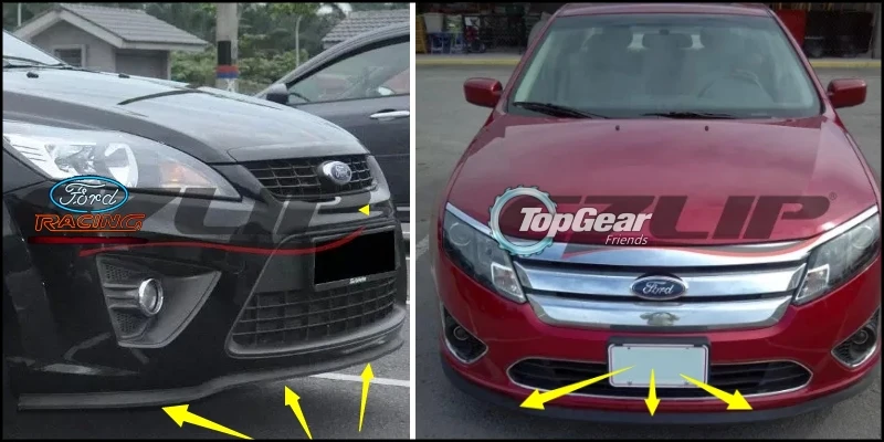 Дефлектор губ для бампера Ford Mondeo/юбка переднего спойлера фанатов TopGear настройка