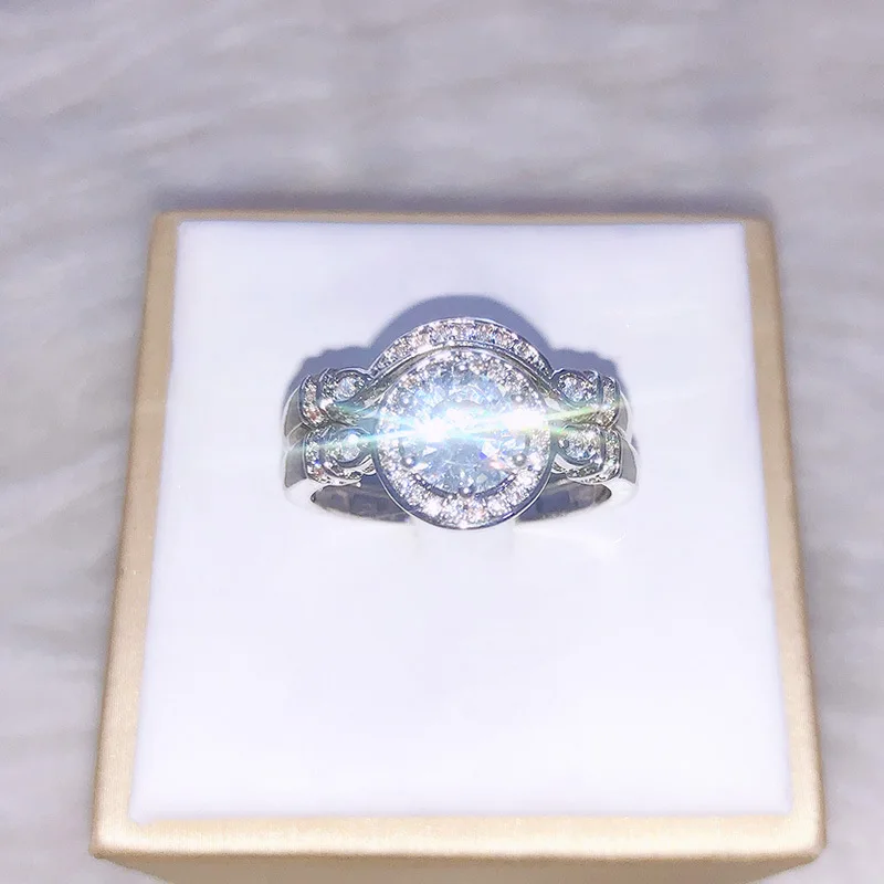 2 шт./компл. Классический Щит инкрустированный Круглый Высокое качество Циркон