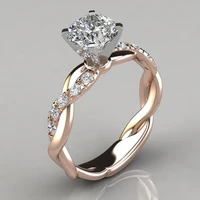 10k rose gold white 1 carat fl diamond ring for female silver color 925 jewelry bizuteria gemstone 10k gold jewelry diamond ring
