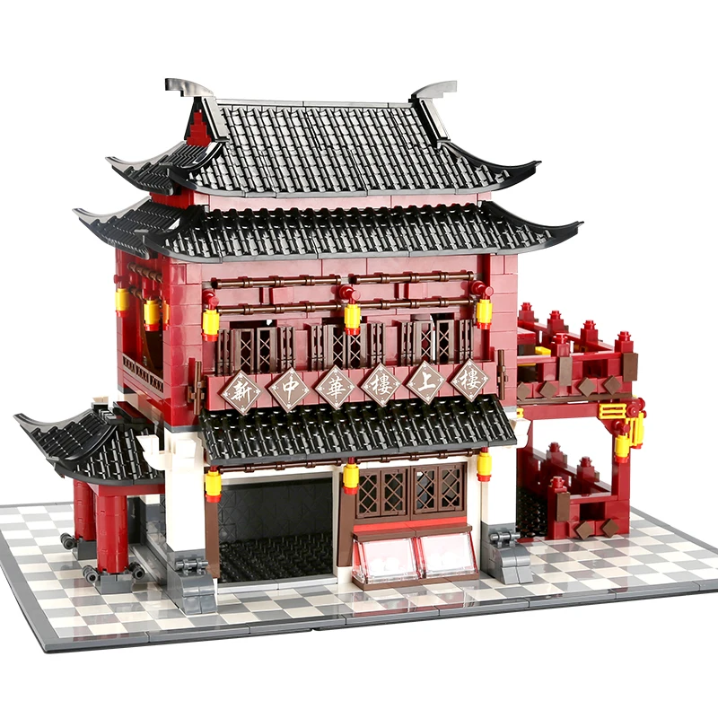 

New China Building Model Architecture Building Blocks Bricks kits DIY for Friends Gift Children ConstructionToys boys Brinquedo
